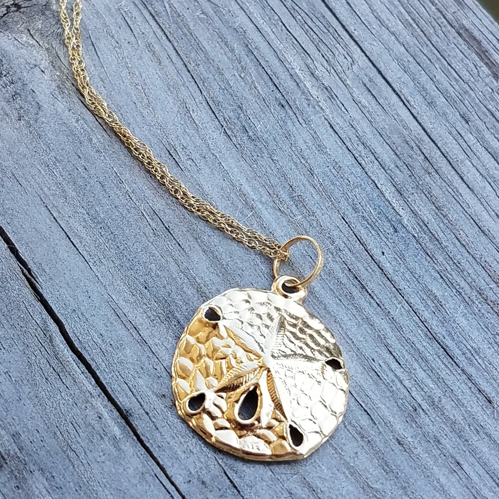 14k sand dollar necklace
